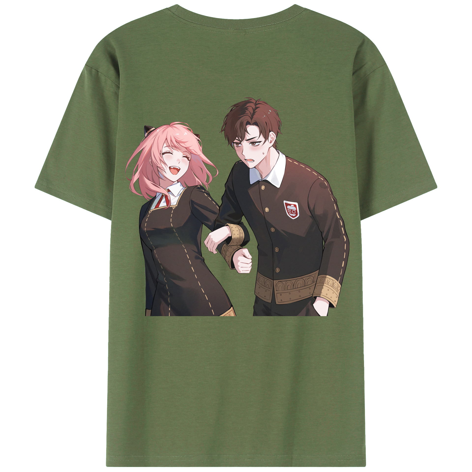 （画像用） SPY×FAMILY间谍家家酒 綿100％ メンズ半袖Tシャツ（バックプリント） 通気性